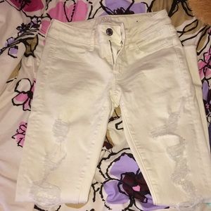 AEO distressed jeggings